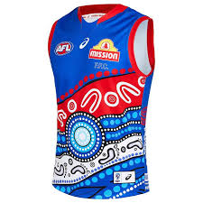 Designer corrina eccles and stephanie williams. Western Bulldogs 2021 Asics Mens Indigenous Guernsey Royal Blue