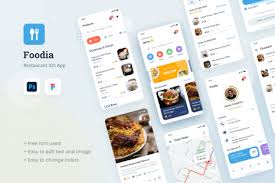 This kit comes packed with more than 65 beautifully designed screens, neatly grouped and organized accordingly to change easily all of the design. Foodia Restaurant Ios App Design Ui Template In Ux Ui Kits On Yellow Images Creative Store