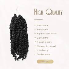 All hair should be washed before being installed, to remove dirt, debris, or chemical co. Buy Tiana Passion Twist Hair 6 Inch 8 Packs Natural Black Pre Twisted Passion Twist Crochet Hair Pre Looped Short Passion Twist Braids Hair Synthetic Braiding Hair Extensions 68pcs 1b Online In Turkey B091sjprgc