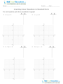 Are the variables (or unknowns), and. Math Worksheet Template Graphing Linear Equations In Standard Form Printable Pdf Download