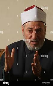 The head of the Mosque of Al Azhar, Sheikh Id Abdul Hamid Abdul Yussuf, in  his office inside the Al Azhar Mosque Stock Photo