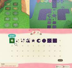 Starry Paths And A Grassy Overlay For Single Squares Acqr Animal Crossing Game Acnh Custom Animal Crossing
