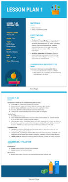 A short lesson plan template helps the teacher plan the lesson she has to teach her students. Design An Inspiring Lesson Plan With Venngage
