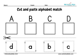 Free printable fish alphabet matching games for preschoolers. Cut And Paste Matching Alphabet Worksheets Letters And Pictures