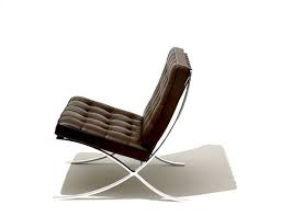 Barcelona designs' chair frame dimensions seem slightly smaller in overall size than our version and the curve on the back legs is not correct. Barcelona Chair Knoll