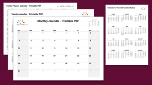 Simple to use 2021 calendar displaying months and dates in the year. Year 2021 Calendar United States