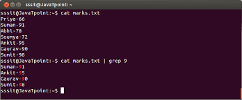 The grep filter searches a file for a particular pattern of characters, and displays all lines that contain that pattern. Linux Grep Command Javatpoint