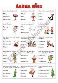 This post was created by a member of the buzzfeed commun. Christmas Santa Quiz Esl Worksheet By Robirimini