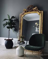 Art Deco Black And Gold Mirror Black Walls Giant Gilded Mirror Dream Decor House Interior Gold Interior