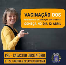 Profissional da educação, chegou a sua vez. Vacinacao Dos Profissionais Da Educacao Comeca No Dia 12 De Abril Prefeitura Municipal De Tabapua