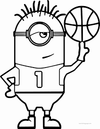 Basketball Coloring Pages For Kids Best Of Minions Desenhos Para Colorir In 2020 Minion Coloring Pages Sports Coloring Pages Minions Coloring Pages