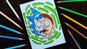 Swappable grip for phones & tablets. How To Draw Rick And Morty Drippy Effect Drawing Chandan Mehta Arts Youtube
