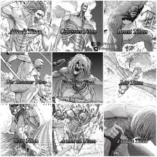 Titans are typically several stories tall, seem to have no intelligence, devour human beings and, worst of all, seem to do it for the pleasure rather than as a food source. The Nine Titans Attack On Titan Attack On Titan Tattoo Attack On Titan Attack On Titan Anime