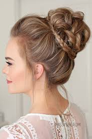 A wide variety of high bun options are available to you, such as material, color type, and applicable industries. Mini Braid Wrapped High Bun Missy Sue Bridesmaid Hair Updo High Bun Hairstyles Bun Hairstyles