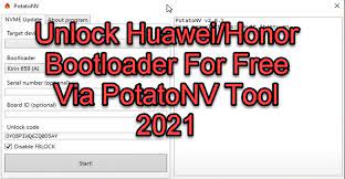 Nov 05, 2021 · unlock/relock bootloader, change imei vivo, format data, erase frp, read backup/flash firmware, read/write rpmb, backup/restore nv imei. Unlock Huawei Honor Bootloader For Free Via Potatonv Tool 2021