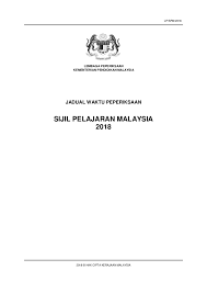 Jenis urusan janji menepati tempoh masa/standard piagam pelanggan melebihi tempoh masa/standard piagam pelanggan jumlah urusan jumlah menepati standard % menepati standard jumlah melebihi standard % melebihi standard. Jadual Waktu Spm 2018