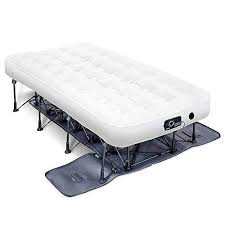 Ivation Ez Bed Twin Air Mattress With Frame Rolling Case Self Inflatable Blow Up Bed Auto Shut Off In 2020 Inflatable Bed Twin Air Mattress Best Inflatable Bed
