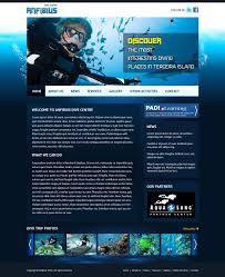Homepage Mockup For A Diving Centre Portfolio Design Diving Center Web Design