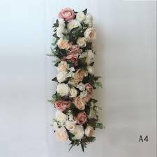 Table Runner Artificial Flower Rose Hydrangea Arrangement A4 Artificial Floral Arrangements Flower Arrangements Simple Flower Arrangements
