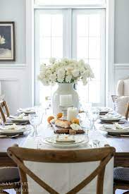 Summer Dining Room Update A Fresh White Table Setting Sanctuary Home Decor Dining Room Updates White Table Settings White Farmhouse Table