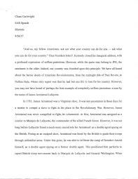 Chase Cartwright SAR Speech Rhetoric 8/26/17 "And so, my fellow Americans:  ask not what your country can do for you