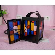 Buy stained glass candle holder and get the best deals at the lowest prices on ebay! Stained Glass Candle Holder Retro Hanging Lantern Lamp Decor For Dinner Home Candle Lanterns Candle Holders Accessories