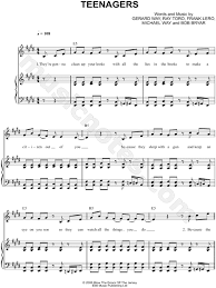 My Chemical Romance Welcome To The Black Parade Ukulele Chords My Chemical Romance Teenagers Sheet Music In E Major Transposable Download Print Sheet Music Clarinet Sheet Music Trombone Sheet Music