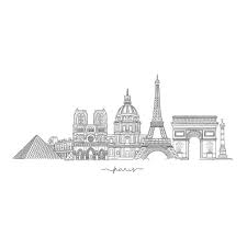 Rebecca Thomas On Instagram Illustration Of Paris S Skyline Now Available To Purchase On My Etsy Shop Link In Paris Art Print Paris Art French Illustration