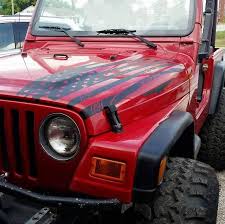 Black American Flag Decal Jeep 2nd Amendment American Distressed Flag Decal Jeep Hood Sticker Etsy Distressed Flag Flag Decal Jeep Life