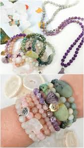 Healing Crystal Stack Bracelets Boho Jewelry Diy Crystal Jewelry Diy Crystal Bracelets Diy