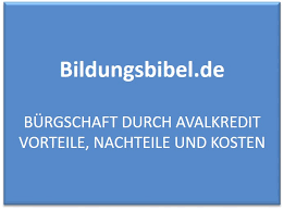 Ersetzt eine mietbürgschaft die ansonsten in form einer kaution durch den mieter zu erbringende sicherheitsleistung. Avalkredit Burgschaft Der Bank Kosten Mietkaution Vorteile Nachteile