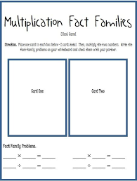 Multiplication Division Fact Family Math Center Math Lesson Plans Special Education Math Math Division