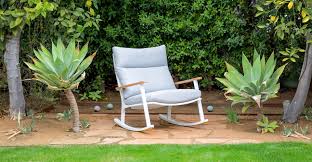 Rock A Bye Baby The Eleya Rocking Chair Was Made For Twilight Pondering On Your Back De Modern Outdoor Lounge Chair Modern Rocking Chair Lounge Chair Outdoor