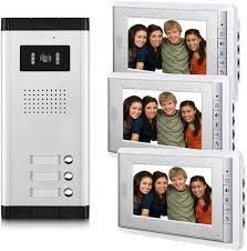 You can unlock or lock smart door locks with just a tap of your finger in an app. Buy Amocam 3 Units Apartment Video Intercom System Wired Video Door Phone Kit 1 Pcs Night Vision Camera 3 Pcs Lcd 7 Inches Monitor Support Monitoring Unlock Dual Way Intercom For 3 Household
