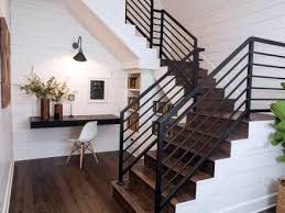 Retro olde brass, refreshing brushed aluminum, and modern farmhouse satin black that can also be used horizontally. Fixer Upper A Very Special House In The Country Farmhouse Staircase Staircase Decor Modern Stairs