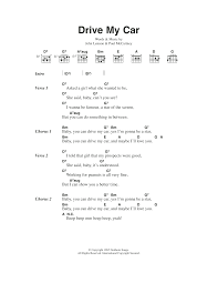 Check spelling or type a new query. Drive My Car Sheet Music The Beatles Guitar Chords Lyrics