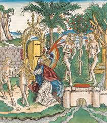 La Chronique De Nuremberg Le Peche Originel Adam Et Eve Chasses Du Paradis 1493 Peche Originel Le Jardin Des Delices Nuremberg