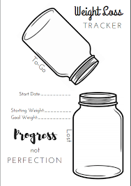 Weekly weight loss tracker printable. 5 Free Printable Bullet Journal Weight Loss Pages The Petite Planner