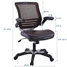 modway edge mesh back and brown vinyl seat office chair with flipup arms ergonomic desk and computer chair check this office chair modern office chair chair