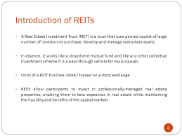 A real estate investment trust (reit) is a corporate vehicle that owns and manages rental properties on behalf of shareholders. Real Estate Investment Trust Reits Presentation Layout 2 Introduction Of Real Estate Investment Trusts Reits Reit Regulations Issuers Viewpoint Ppt Download