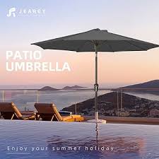 JEAREY 10FT Outdoor Patio Umbrella Outdoor Table Umbrella with Push Button  Tilt and Crank, Market Umbrella 8 Sturdy Ribs UV Protection Waterproof for  Garden, Deck, Backyard, Pool (Dark Gray) : Amazon.ca: Patio,