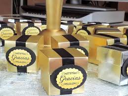 Thank You Gift Ideas For 50th Birthday Fabulous 50th Black Gold Birthday Party Kara S Party Ideas 50th Birthday Party Favors Birthday Party Souvenirs 50th Birthday Party