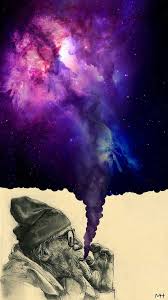 Sigara Ve Ben Sanatsal Baski Galaxy Wallpaper Grafik Sanati