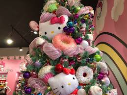 Hello kitty christmas tree playset. Photos Hello Kitty Spongebob Squarepants The Mummy And Men In Black Themed Christmas Trees Arrive At Universal Studios Florida Wdw News Today
