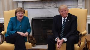 A t a photo op with german chancellor angela merkel, president donald trump said little and appeared to refuse a handshake suggested by the german leader. Donald Trump Refuses To Shake Angela Merkel S Hand Internet Reacts Teen Vogue