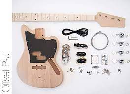 Unfinished Alder Body Prefretted Neck Includes All Hardware And Electronic Components Create Your Own Dream Bass Offs Bass Guitar Kit Guitar Kits Electric Bass