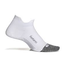 Feetures Elite Ultra Light No Show Tab Athletic Running Socks For Men And Women Blanco Size Xlarge