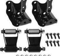 Amazon.com: Rear Leaf Spring Shackles Replacement Kit with ...