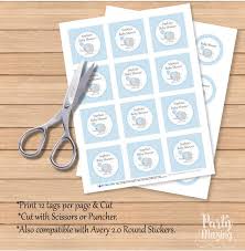 Say thank you with a free, printable christmas thank you card. Baby Blue Elephant Printable Baby Shower Party Favor Tag E138 Partymazing