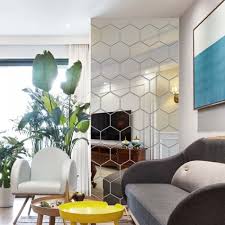 Home Decoration Living Room Mirror Effect Decorative Sticker Acrylic Mirror Wall Stickers Diy Art Wall Decal 3 Living Room Mirrors Home Decor Living Room Decor